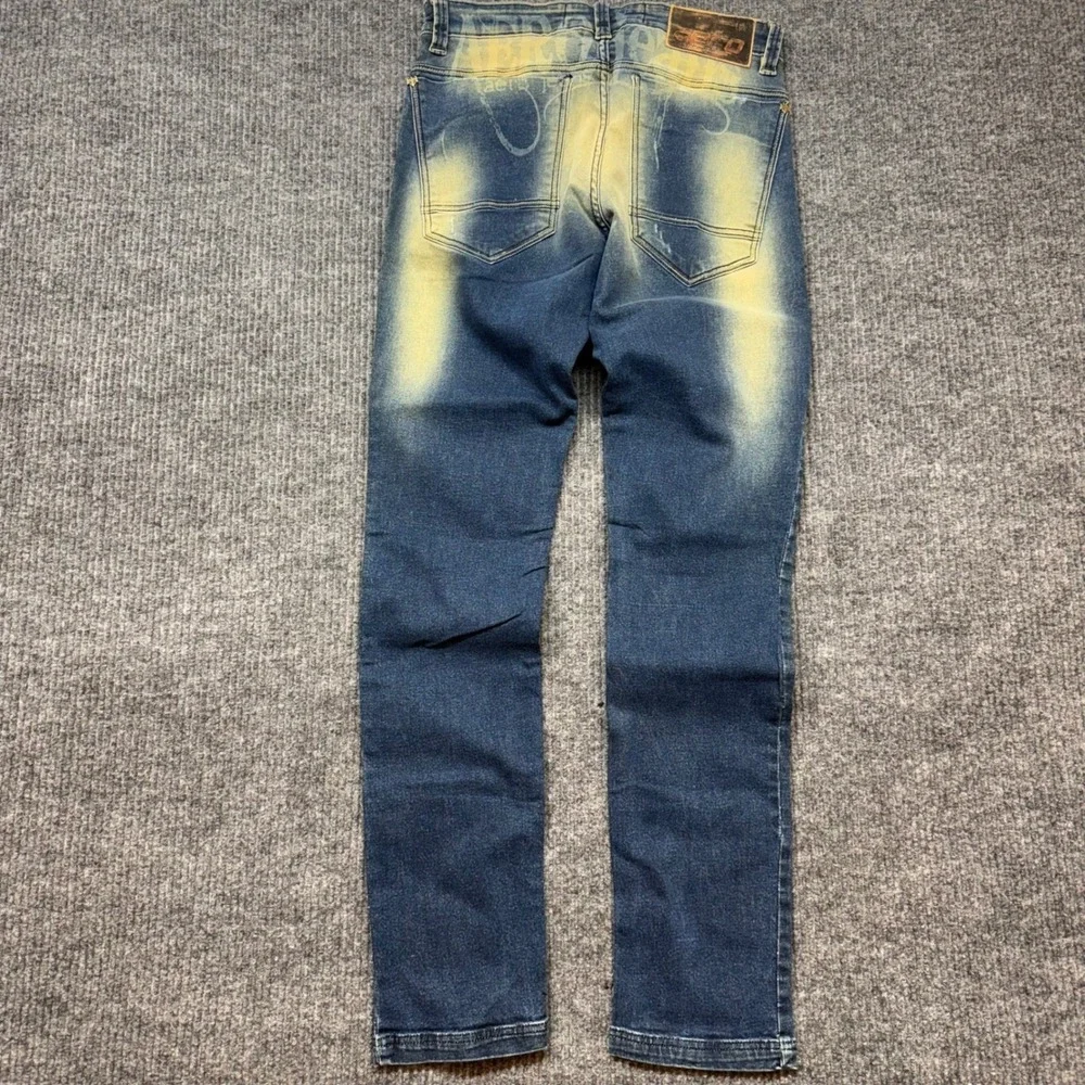 Aero Mens Size‎ 42 33x33 Dirty Wash Jeans Mud Wash Button Fly Y2K Streetwear
